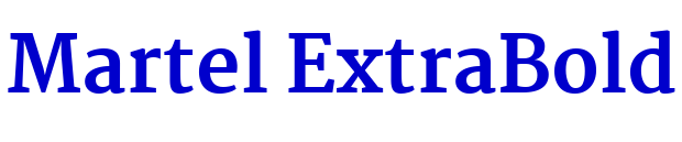 Martel ExtraBold 字体